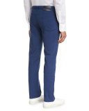 Five-Pocket Twill Pants, Blue