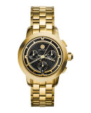 Tory Golden Chronograph Dial Watch, 37mm