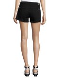 Cutoff Denim Shorts, Black