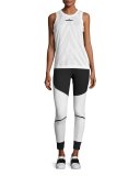 Train Compression Tights, Black/White