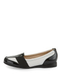 Taurus Leather Slip-On Sneaker, White/Black