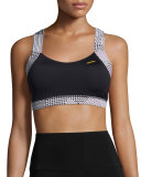 UpLift Crossback Sports Bra (C/D), Black/White