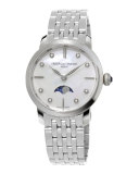 Ladies' Slimline Moonphase Stainless Watch