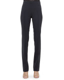 Francoise Straight-Leg Pants, Noir