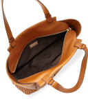 Bitter Medium Woven Tote Bag, Sella