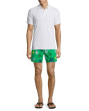 Mistral Turtle-Print Swim Trunks, Green
