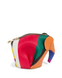 Colorblock Leather Elephant Coin Purse
