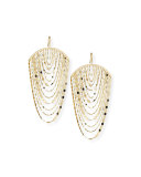 Large Nude Cascade Earrings