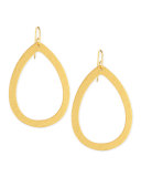 24k Gold-Dipped Paris Single-Drop Large Teardrop Earrings 