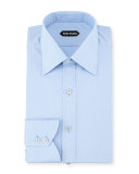 Slim-Fit Classic Dress Shirt, Blue