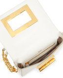 Natalia Medium Chain Crossbody Bag, White
