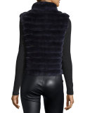 Sleeveless Rabbit Fur Vest