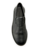 Percell Tumbled Leather Loafer, Black