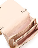 Thea Leather Wallet Crossbody Bag, Light Pink