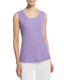 Textured Knit Tank, Wisteria, Plus Size