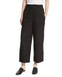High-Waist Cropped Wide-Leg Pants