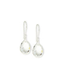 Sterling Silver Teeny Crystal Teardrop Earrings