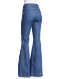 High-Waist Flare Jeans, Pale Indigo
