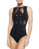 Elsa Lace & Lattice One-Piece Swimsuit