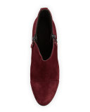Margot Suede Ankle Boot, Burgundy