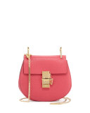 Drew Mini Lambskin Shoulder Bag, Pink