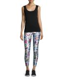 Donut Decor Cropped Performance Leggings