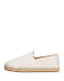 Intrecciato Leather Espadrille Flat