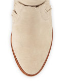 Mathilde Suede Fringe Bootie, Dove