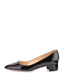 Listony Patent Low-Heel Pump, Black