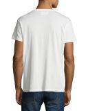 Just A Friend V-Neck T-Shirt, White