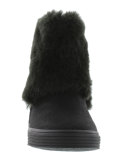 Vance Faux-Fur-Trim Microsuede® Bootie, Black, Toddler