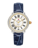 16mm Alligator Strap, Navy