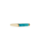 Turquoise Bar Ring with Diamond Trim