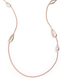 Rosé Rock Candy Teardrop-Station Necklace