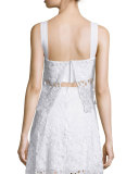 Sissi Sleeveless Lace Top, White