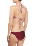 Rhapsody Printed High-Neck Halter Swim Top