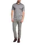 Five-Pocket Stretch-Cotton Pants, Green