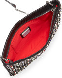 Loubiposh Tudor Spikes Clutch Bag, Black