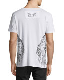 Headdress-Graphic Short-Sleeve T-Shirt, White