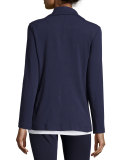 High-Collar Stretch Jersey Jacket 