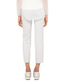 Franca Techno Stretch Ankle Pants, Silver