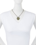 Botanical Leaf Peridot Pendant Necklace