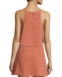 Playlist Button-Back Cropped Tank, Faded Rust