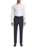 Parker Serge Super 150s Trousers, Navy