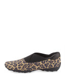 Udaya Waterproof Leopard-Print Slip-On, Camel