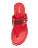 Margate Wedge Thong Sandal, Syrah/True Red