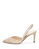 Crystal Lace 75mm Slingback Pump