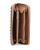 Rockstud Zip-Around Wallet, Camel