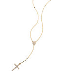 Femme Fatale Crossary Necklace with Diamonds