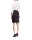 Jasmine-Print Pencil Skirt, Jasmine